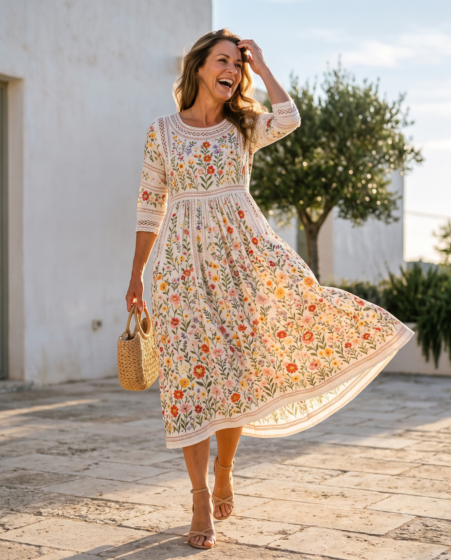 ARABELLA - VESTITO MIDI FLOREALE